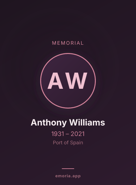 Memorial portrait of Anthony Williams