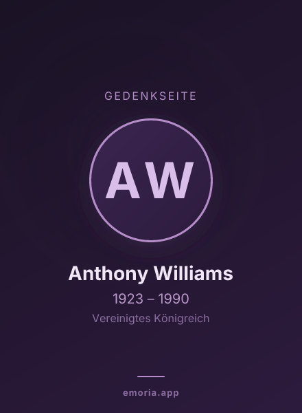 Gedenkportrait von Anthony Williams