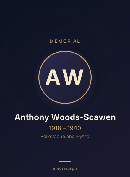 Memorial portrait of Anthony Woods-Scawen