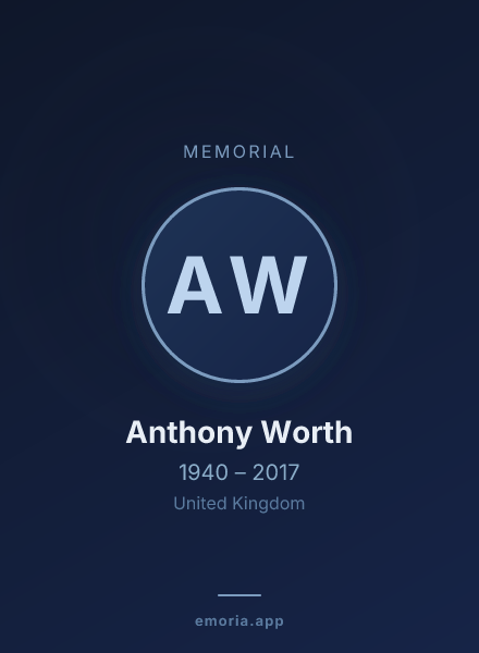 Memorial portrait of Anthony Worth