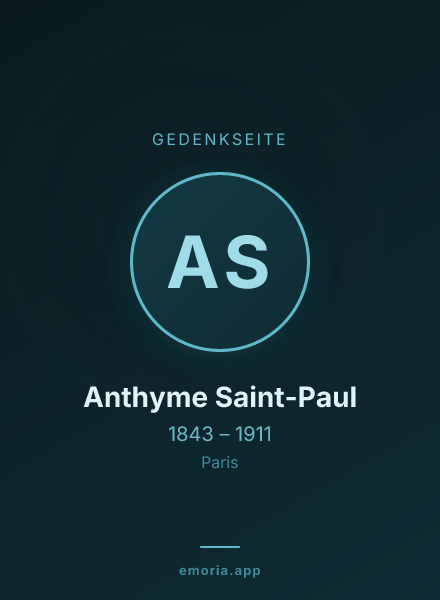 Gedenkportrait von Anthyme Saint-Paul
