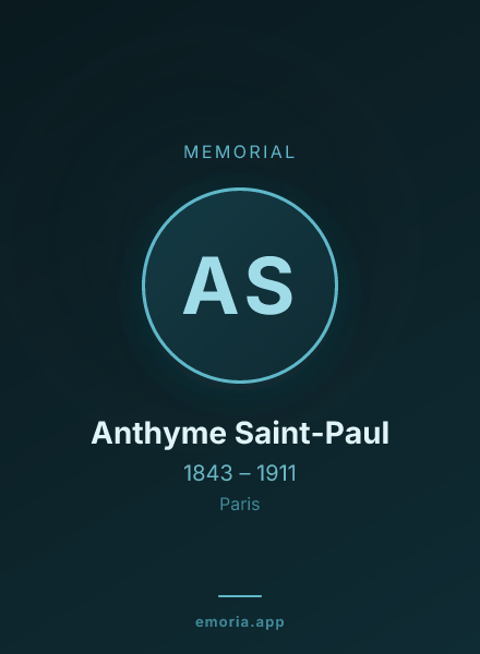 Memorial portrait of Anthyme Saint-Paul