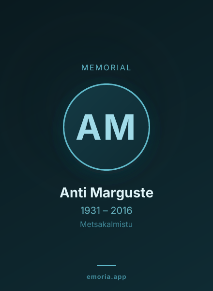 Memorial portrait of Anti Marguste
