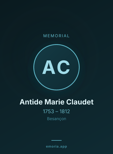 Memorial portrait of Antide Marie Claudet