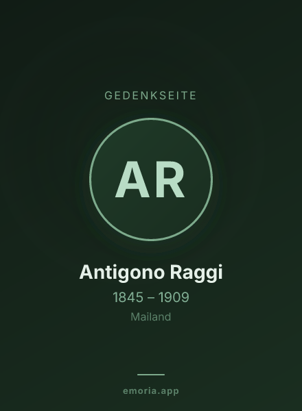 Gedenkportrait von Antigono Raggi