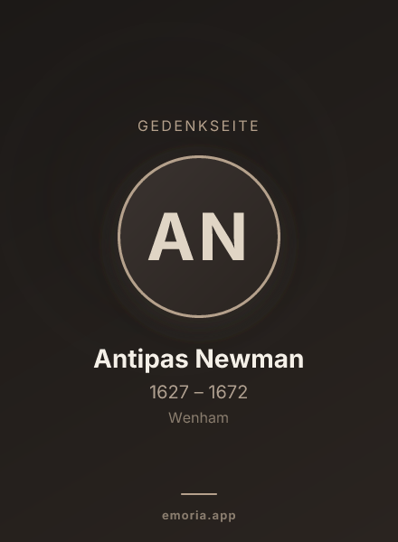 Gedenkportrait von Antipas Newman