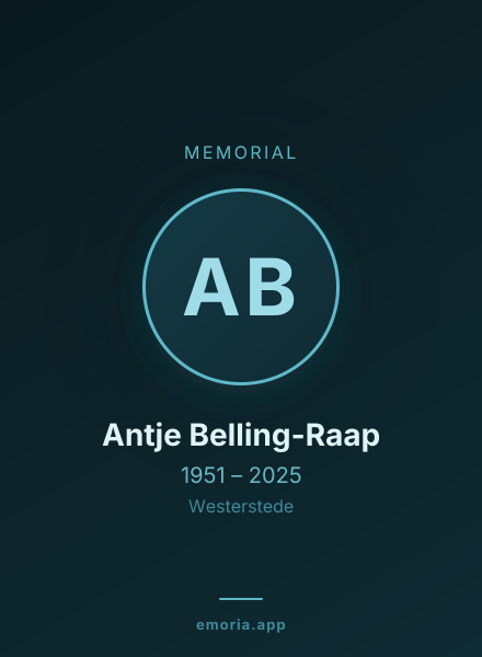 Memorial portrait of Antje Belling-Raap