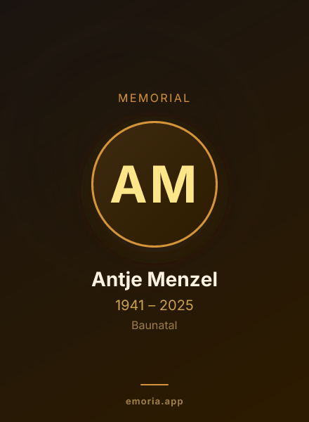 Memorial portrait of Antje Menzel
