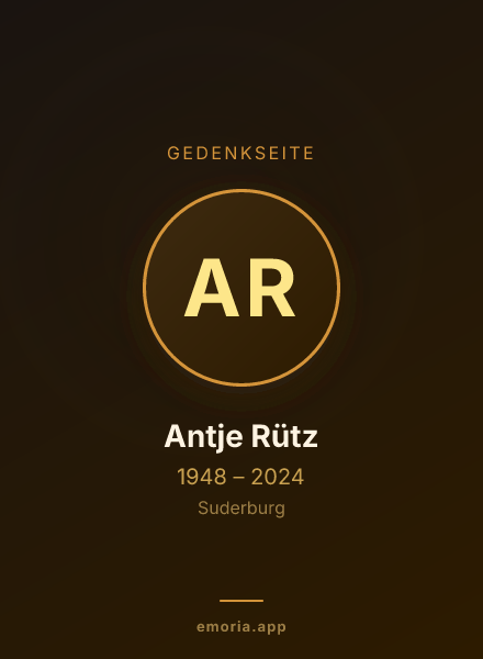 Gedenkportrait von Antje Rütz