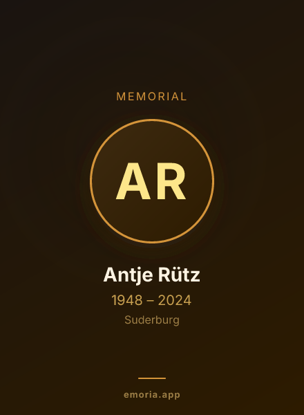 Memorial portrait of Antje Rütz