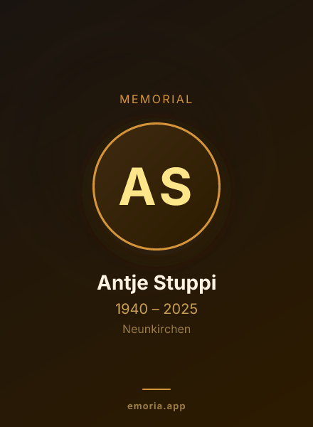 Memorial portrait of Antje Stuppi
