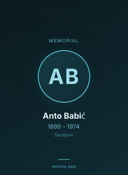 Memorial portrait of Anto Babić