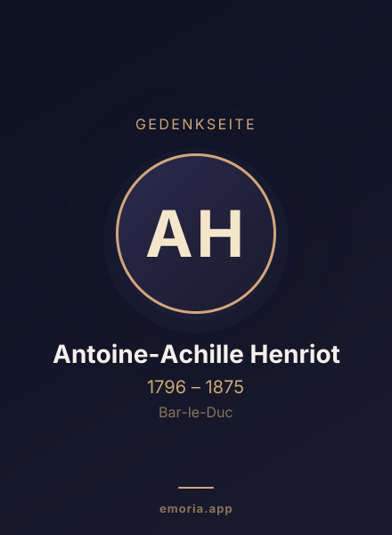 Gedenkportrait von Antoine-Achille Henriot