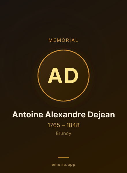 Memorial portrait of Antoine Alexandre Dejean