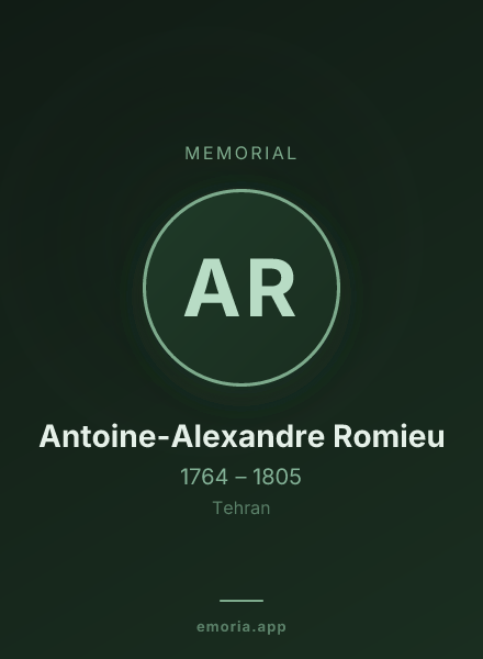 Memorial portrait of Antoine-Alexandre Romieu