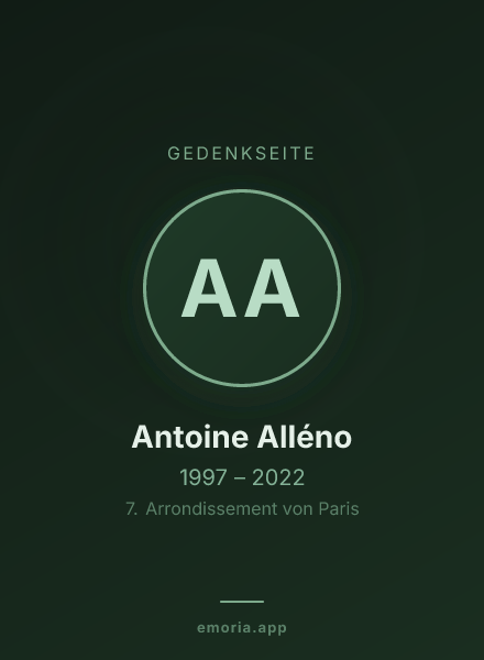 Gedenkportrait von Antoine Alléno