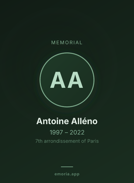 Memorial portrait of Antoine Alléno