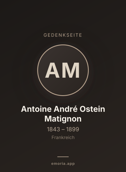 Gedenkportrait von Antoine André Ostein Matignon