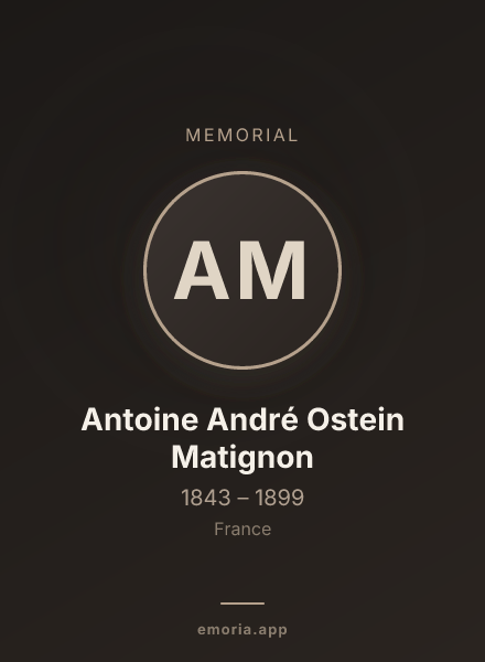 Memorial portrait of Antoine André Ostein Matignon