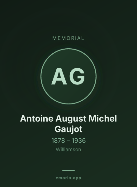 Memorial portrait of Antoine August Michel Gaujot