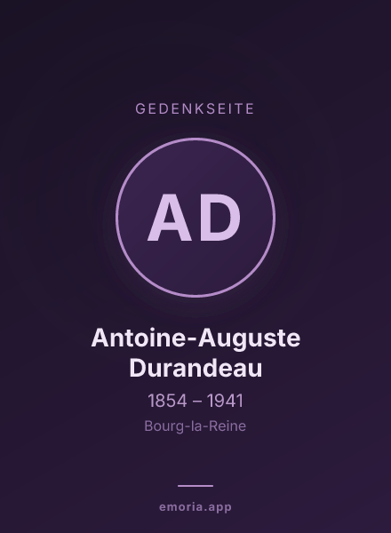 Gedenkportrait von Antoine-Auguste Durandeau
