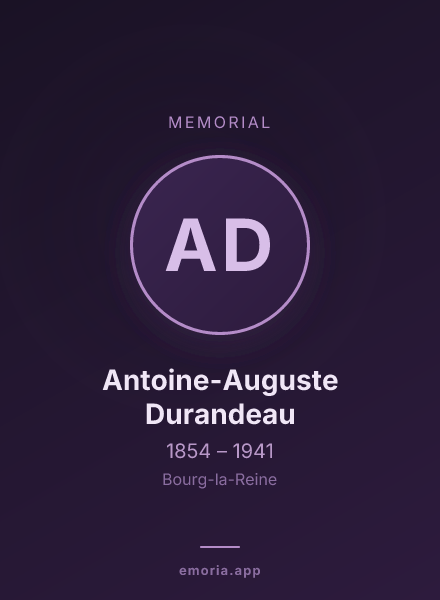 Memorial portrait of Antoine-Auguste Durandeau