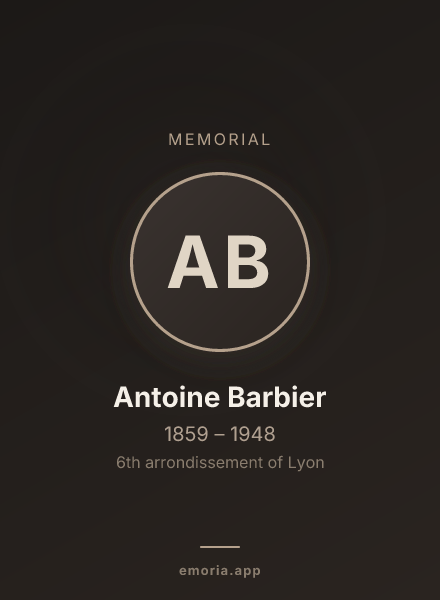 Memorial portrait of Antoine Barbier