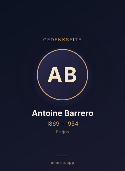 Gedenkportrait von Antoine Barrero