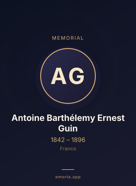Memorial portrait of Antoine Barthélemy Ernest Guin
