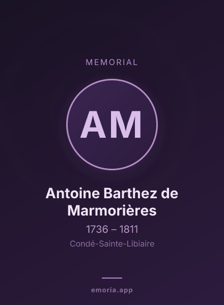Memorial portrait of Antoine Barthez de Marmorières