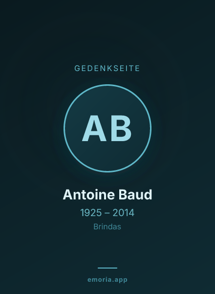 Gedenkportrait von Antoine Baud