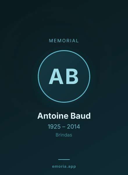 Memorial portrait of Antoine Baud