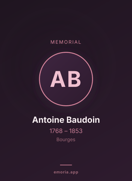 Memorial portrait of Antoine Baudoin