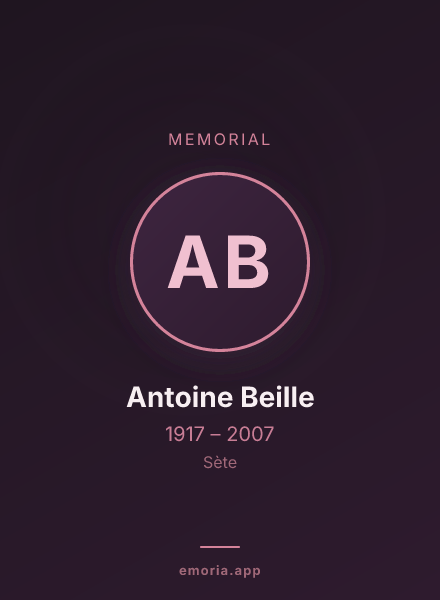 Memorial portrait of Antoine Beille