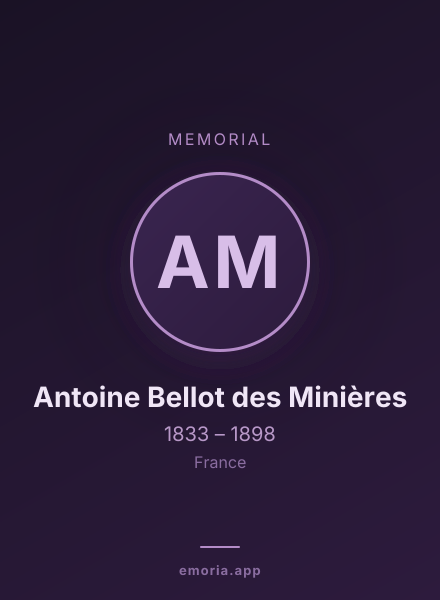 Memorial portrait of Antoine Bellot des Minières