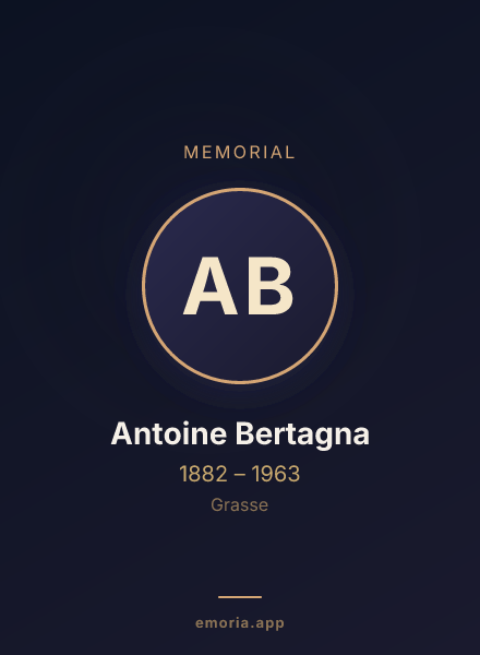 Memorial portrait of Antoine Bertagna