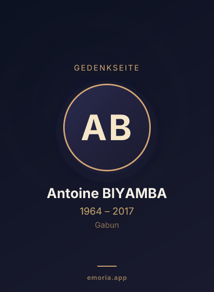 Gedenkportrait von Antoine BIYAMBA
