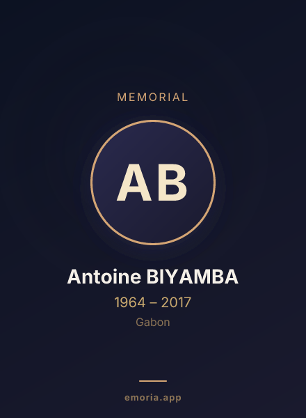 Memorial portrait of Antoine BIYAMBA