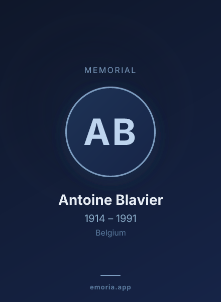 Memorial portrait of Antoine Blavier