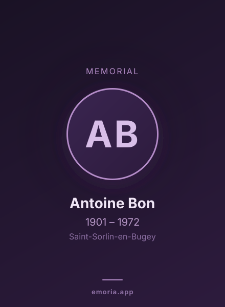 Memorial portrait of Antoine Bon