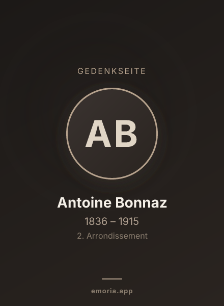 Gedenkportrait von Antoine Bonnaz