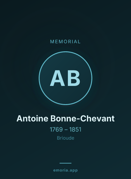 Memorial portrait of Antoine Bonne-Chevant