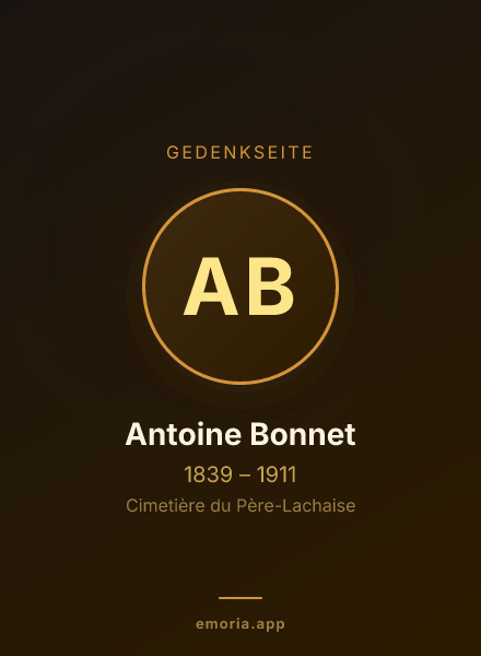 Gedenkportrait von Antoine Bonnet