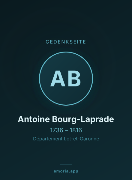 Gedenkportrait von Antoine Bourg-Laprade