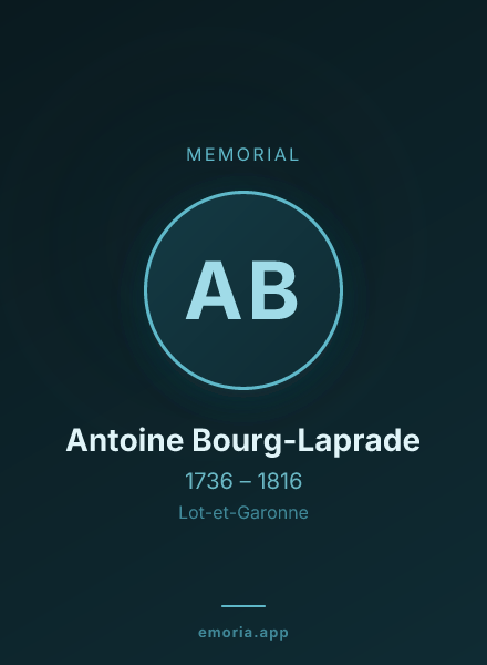 Memorial portrait of Antoine Bourg-Laprade