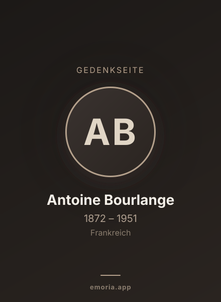 Gedenkportrait von Antoine Bourlange