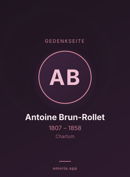 Gedenkportrait von Antoine Brun-Rollet