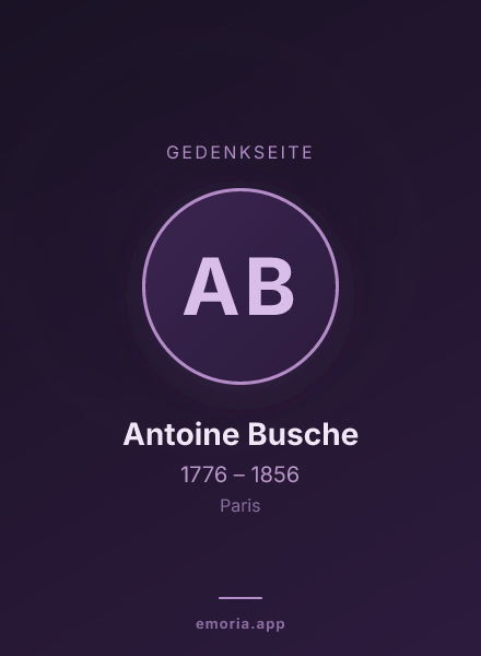 Gedenkportrait von Antoine Busche