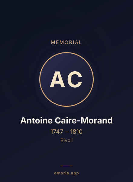 Memorial portrait of Antoine Caire-Morand
