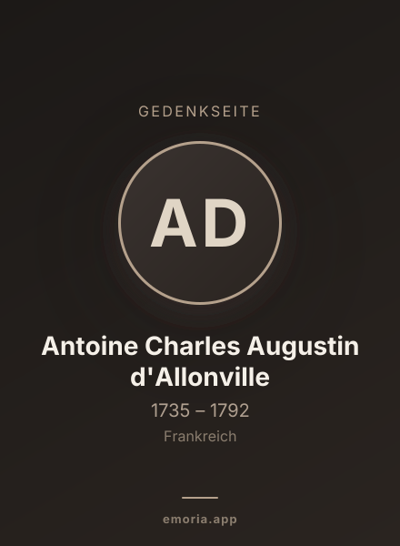 Gedenkportrait von Antoine Charles Augustin d'Allonville